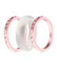 Stackable Silicone Wedding Ring Mermaid Fish Scales Birthstone Collection for Women