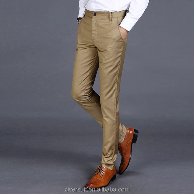 Men Khaki Dress Pants 