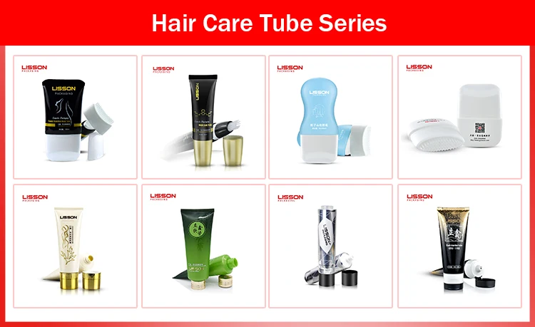 empty plastic cosmetic packaging cream tubes for hair conditioner