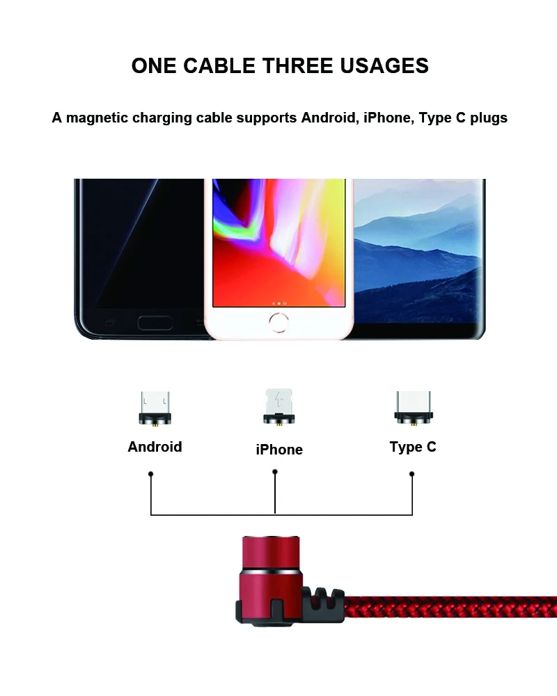 WAHYUS Factory Wholesale Magnetic Charging Cables Magic Magnetic Data Charging Cable - ANKUX.COM