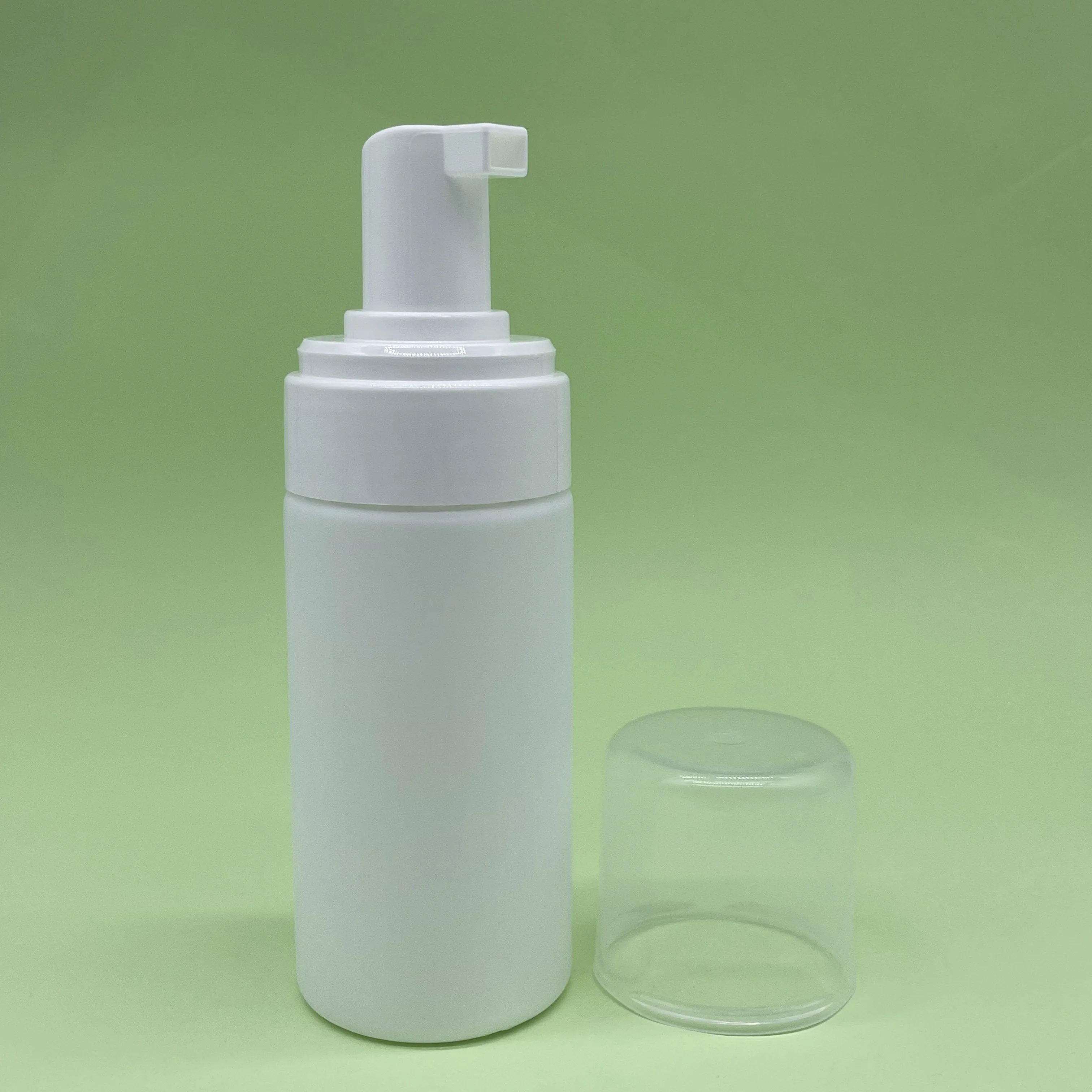 product 100ml white plastic foam bottle facial cleanser shampoo hand soap foam bottle with clear full dust cover cosmetic packaging-25