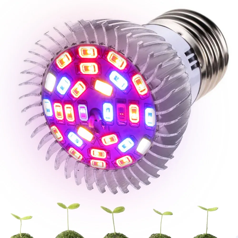 LIWEIDA 28W Full Spectrum Led Grow Blub Light E27 GU10 5730SMD For Seedling Hydroponic System Led Spot Grow Lamp Bloom