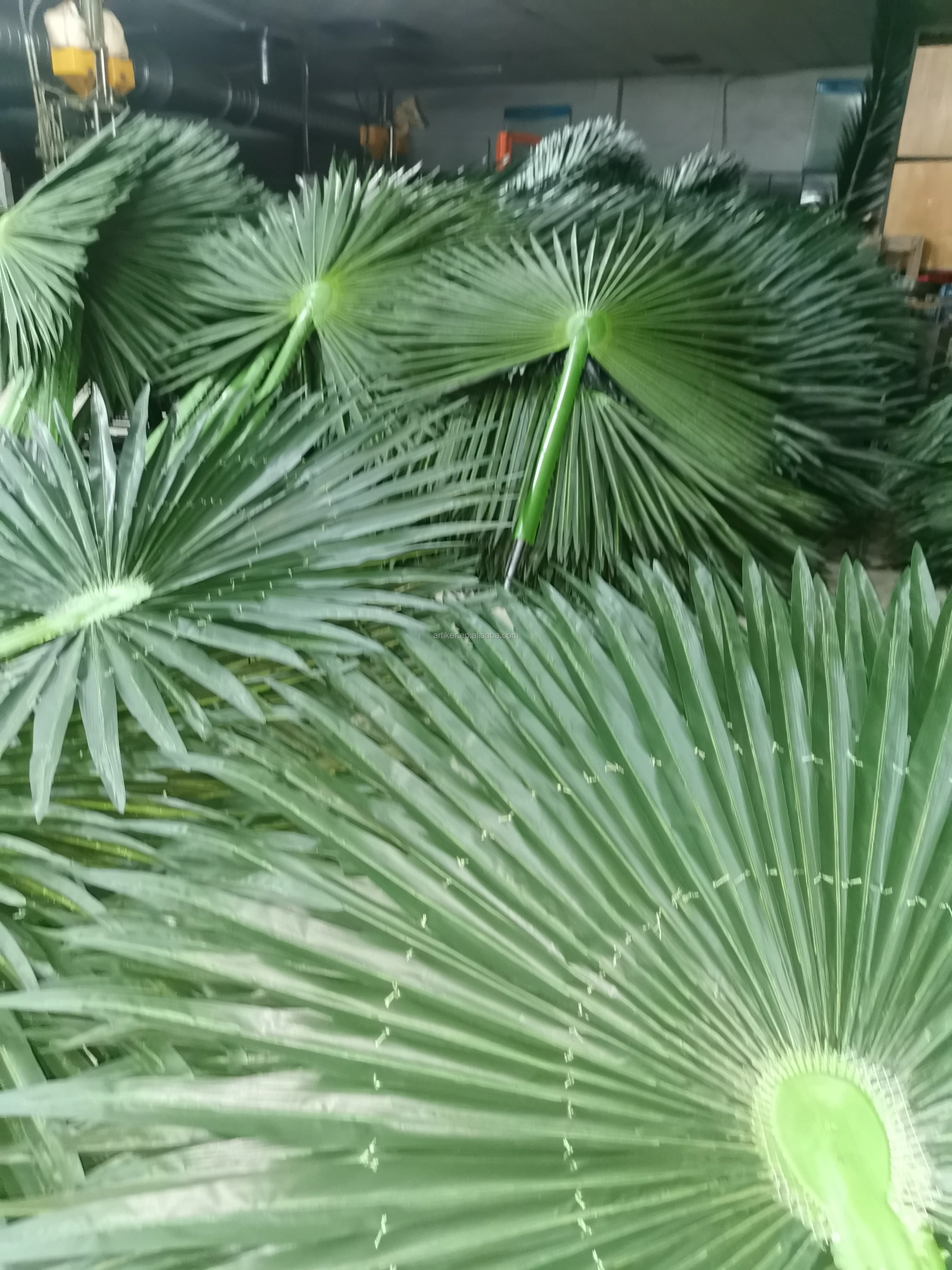 Uv Proof Artificial Palm Tree Leaves /fan Palm Tree Leaves For