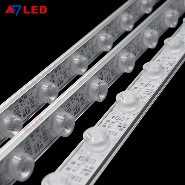 High power 12v smd3030 28.8w/m edge lit aluminium led rigid strip for double side light box