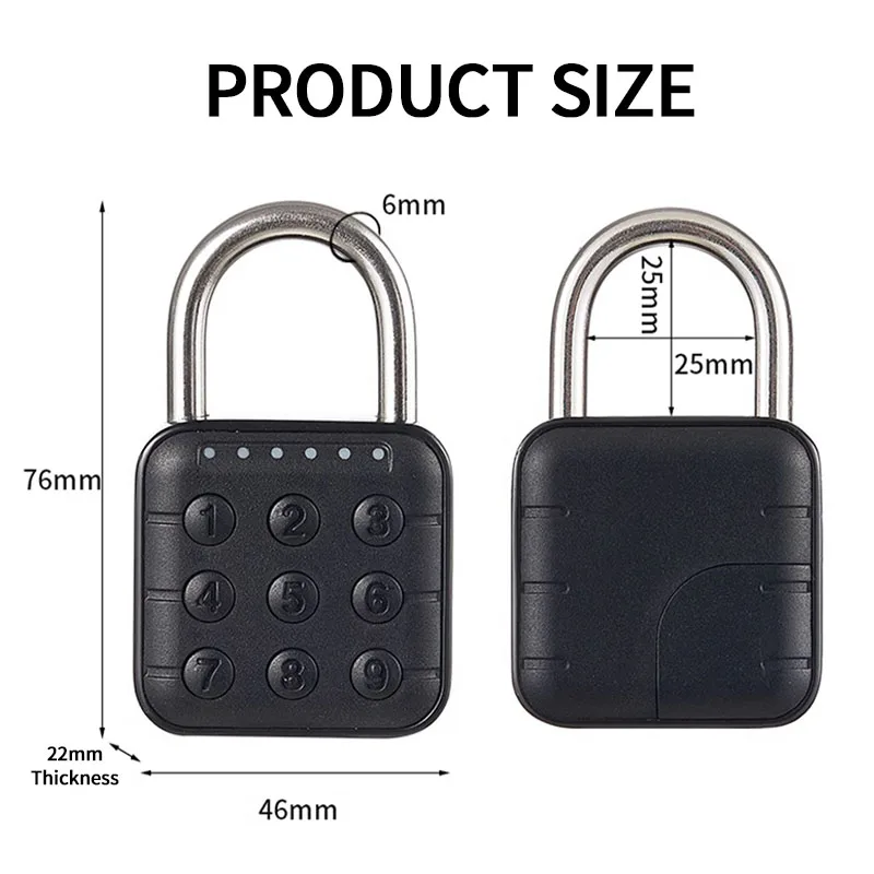 Smart Padlock With Number Disc Password Stainless Steel Padlock