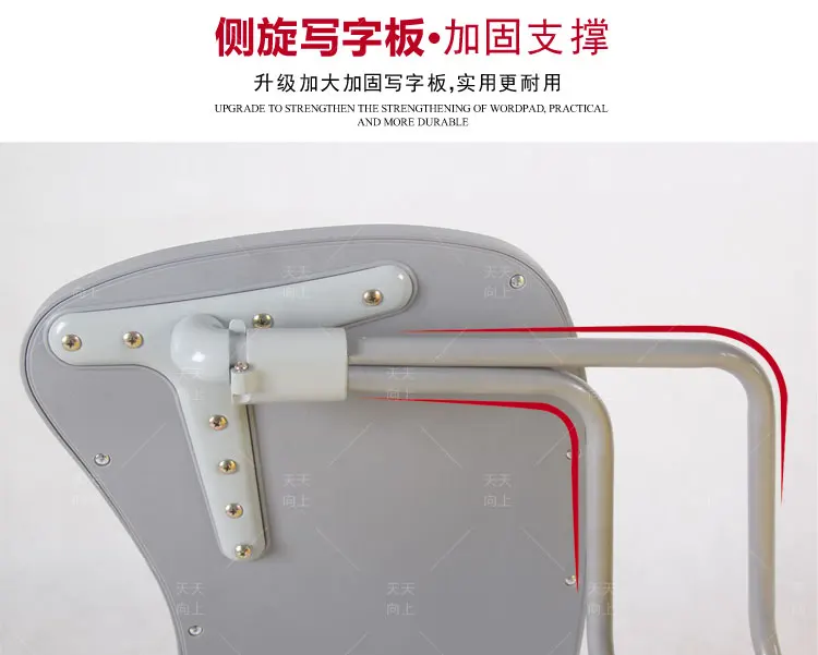 4 Leg School Chair with Writing Pad Molded Plastic Tablet Chair Solid Steel Class Room Chairs