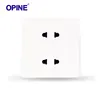 Modular Design 2 Gang Universal 2 Pin PC Material Electrical Outlet Multiple Wall Socket For Home