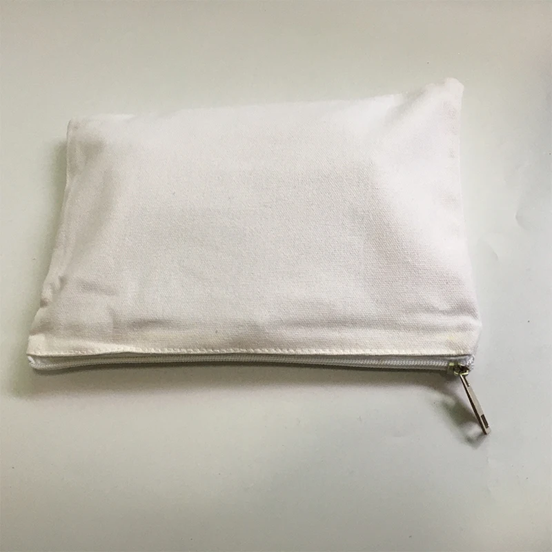 Cheap Price Plain Cotton Cosmetic Bags Makeup Canvas Cosmetic Pouch Bag
