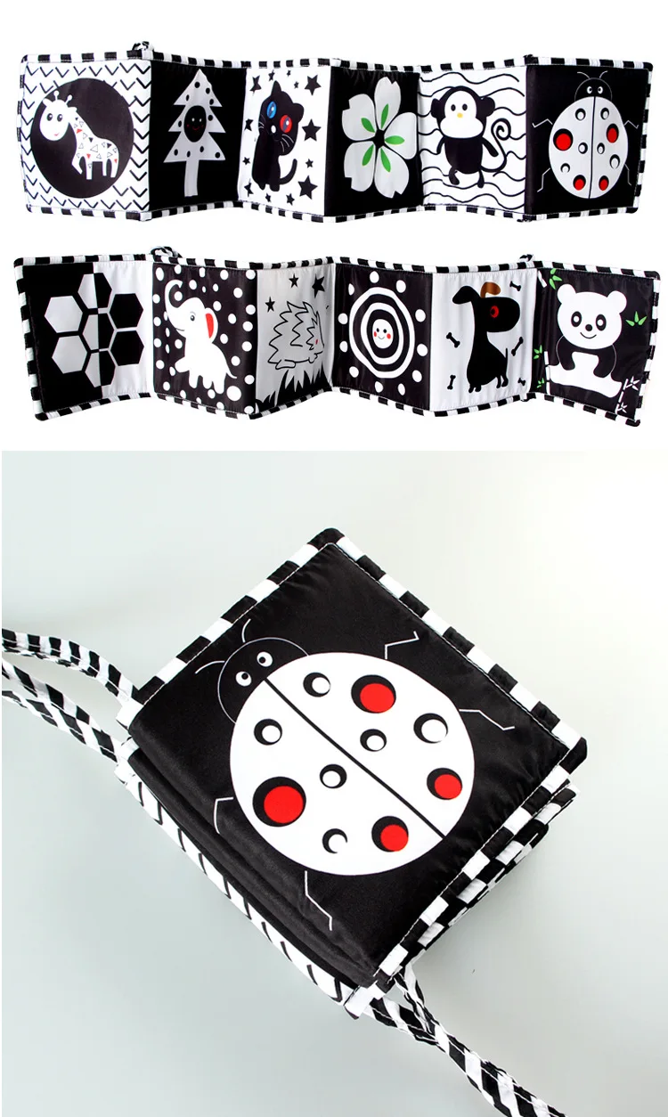 2023 High Contrast Black And White Soft Books Baby Soft Baby Touch And