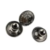 garment accessories silver logo press metal alloy custom snap buttons for handbag