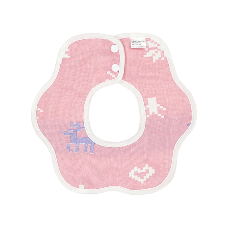 Новые стили 100% хлопок детские нагрудники милые и милые детские нагрудники животных кнопки детские нагрудники