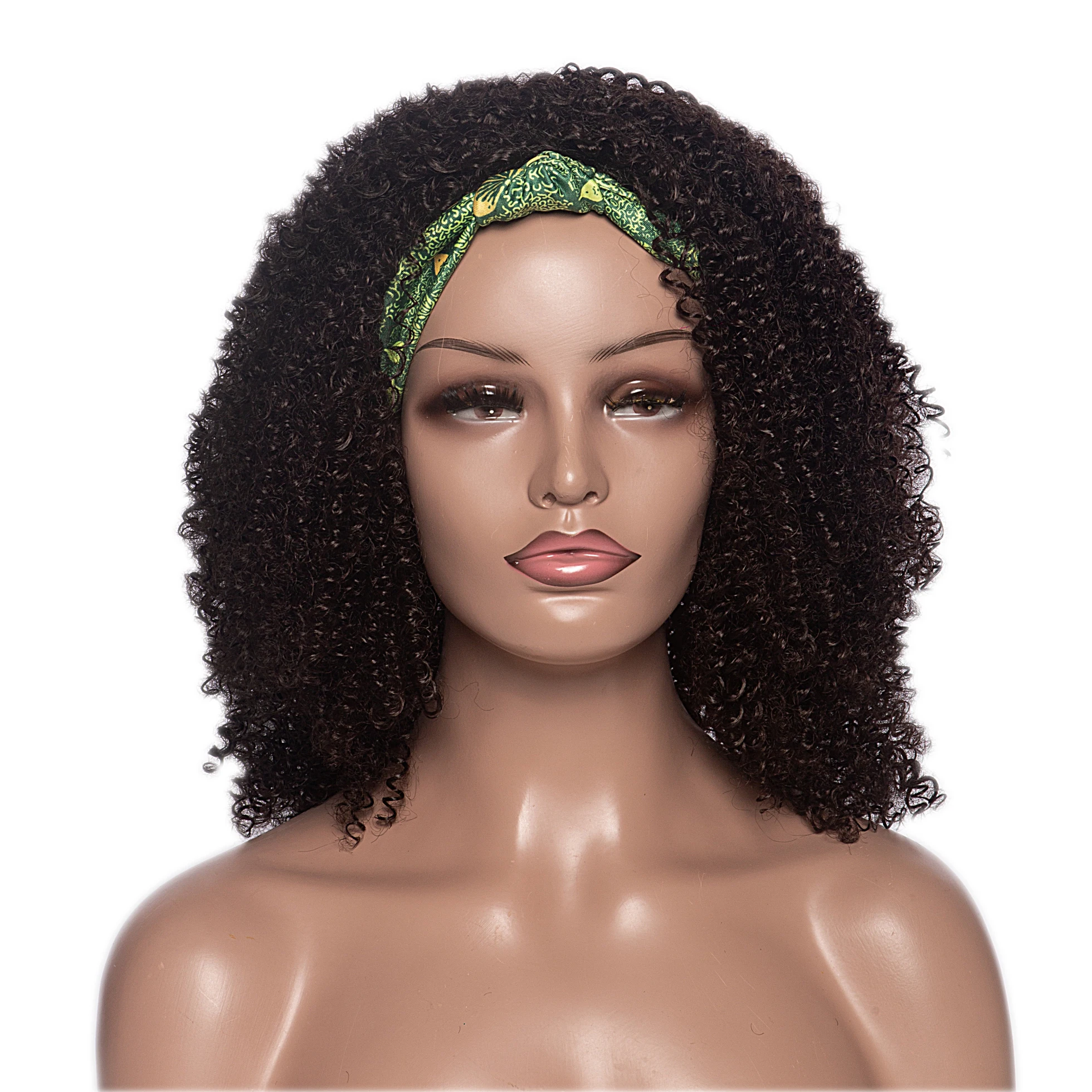 
Aishili high quality kinky curly wigs headband wigs for black women headband wig 