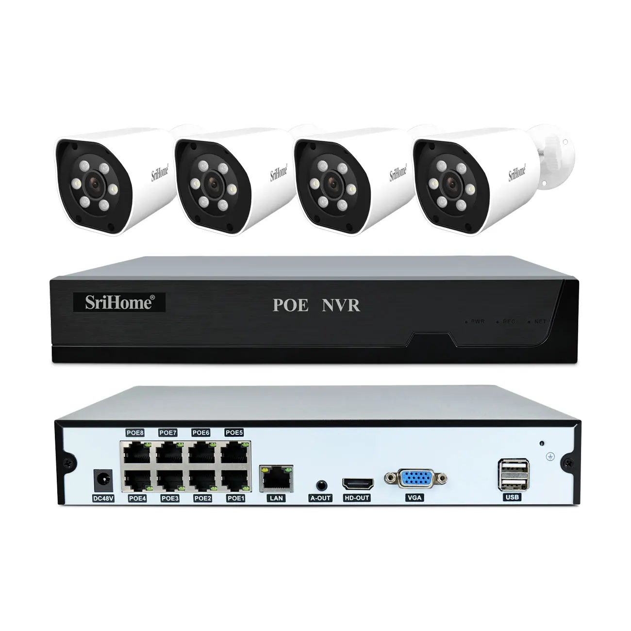 Wholesale SriHome NVS005 Waterproof 8MP NVR CCTV Security Camera System  H.265 Poe Nvr Kit 8CH Outdoor And Indoor Bullet Camera From m.alibaba.com