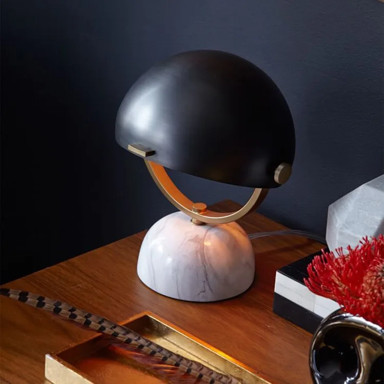 Children's room table lamp marble hat postmodern bedroom desk light simple personality creative cute bedside lamp