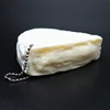 Squishy Squeeze Stress Reliever Simulation Cheese Wedge Brie Simulated Food Keychain Slow Rising toys cake mochi fake mochi