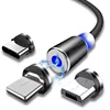 3-in-1 USB socket cable charging cable 2.4A magnetic braided data cable