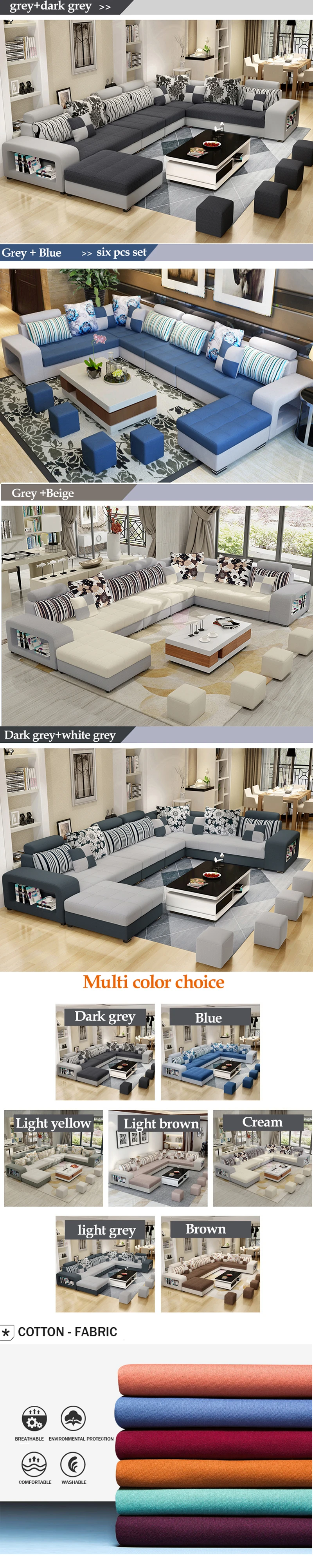 six piece sectional on Factory Wholesale Modern European Fabric U Shaped Sectional Living Room Sofas Set Buy Cheap Living Room Sofas 7 Seater Loveseat Reclining Grey Gray Velvet Linen Living Room Sofas Set Living Room Sofa Set Designs Product