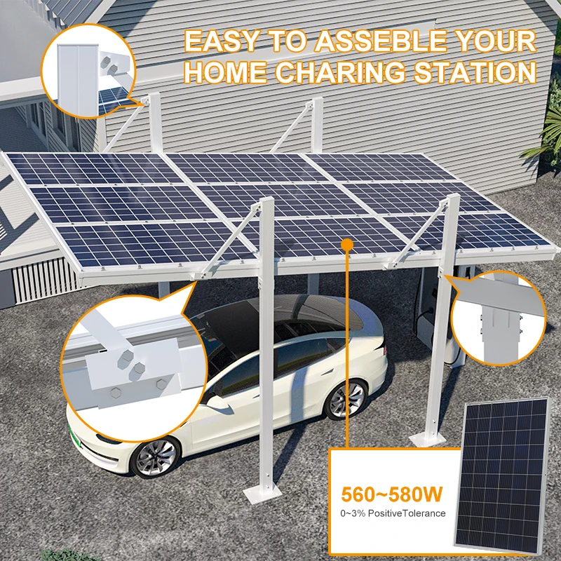 Competitive Price Solar Panel Carport Roof Solar Mounting System ...