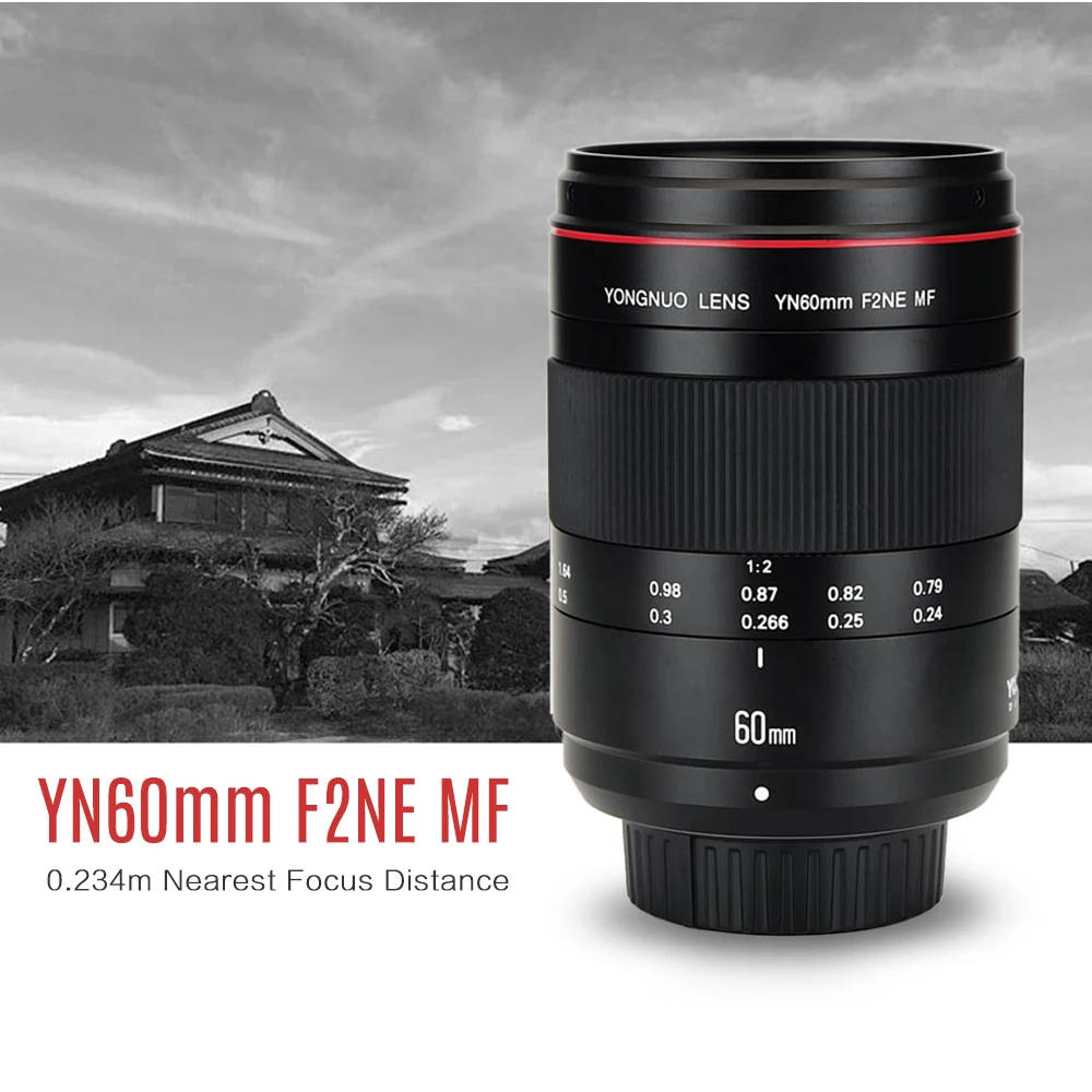Original Yongnuo Macro Lens Yn60mm F2ne Mf For Nikon D3400 D5600 D7500 D850 D5 Dslr Camera Buy