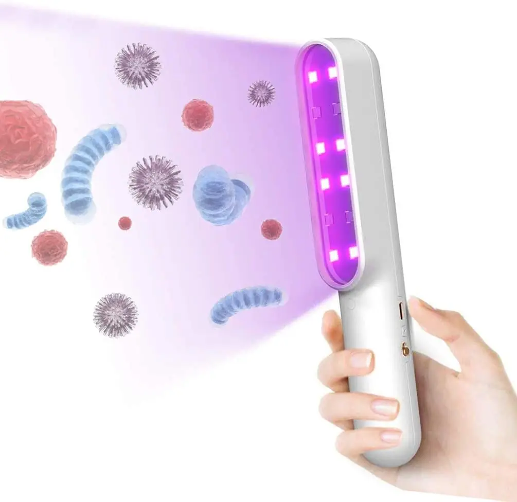 Amazon Trending Wireless Travel Portable UVC Light Wand Ultraviolet Lamps UV Phone Sanitizer Sterilizer