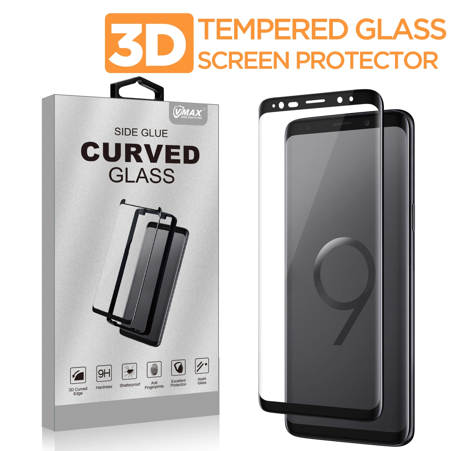 China Manufacturer 9H Full Cover Tempered Glass Screen Protector For Samsung Note 8/S9 With Bsci Certificated