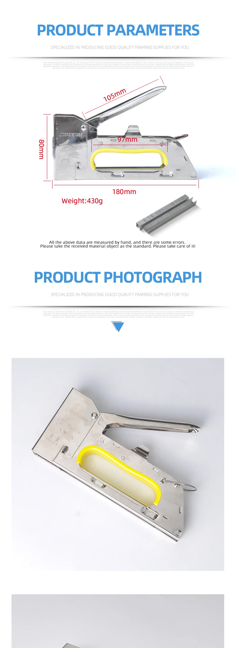 1008f Framing Work Manual Staple Gun Photo Frame Picture Show Buy