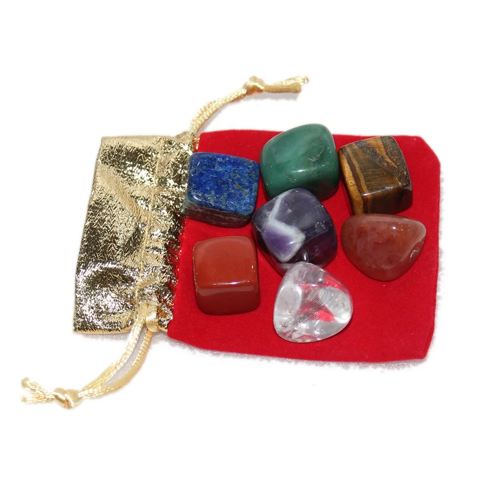 High Quality Natural Tumbled Stone Chakras Stone Set Healing Crystals