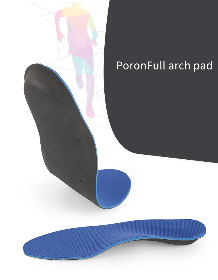 Poron Full Length Orthotic Shoe Insoles With Arch Support Plantar