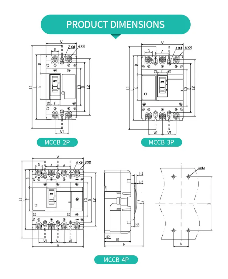 Tengen 3 Phase Load Center Circuit Breaker For Generator,General Electric Twopole Moulded Case