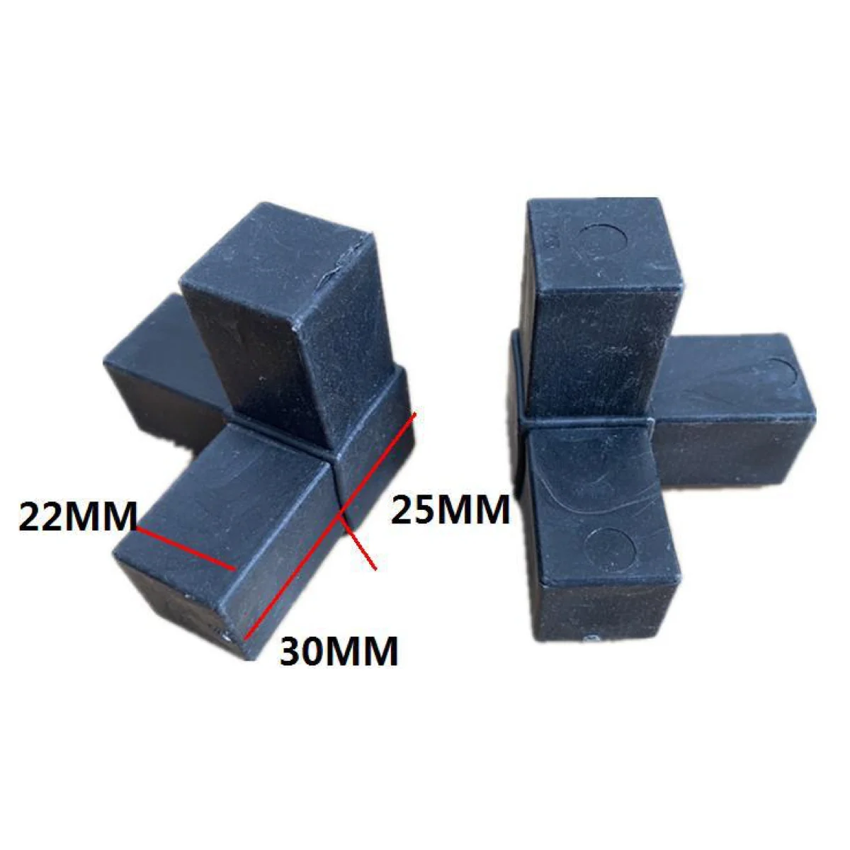 Plastic Square Tube Corner Connectors 20mm 25mm 30mm 32mm Square Tube