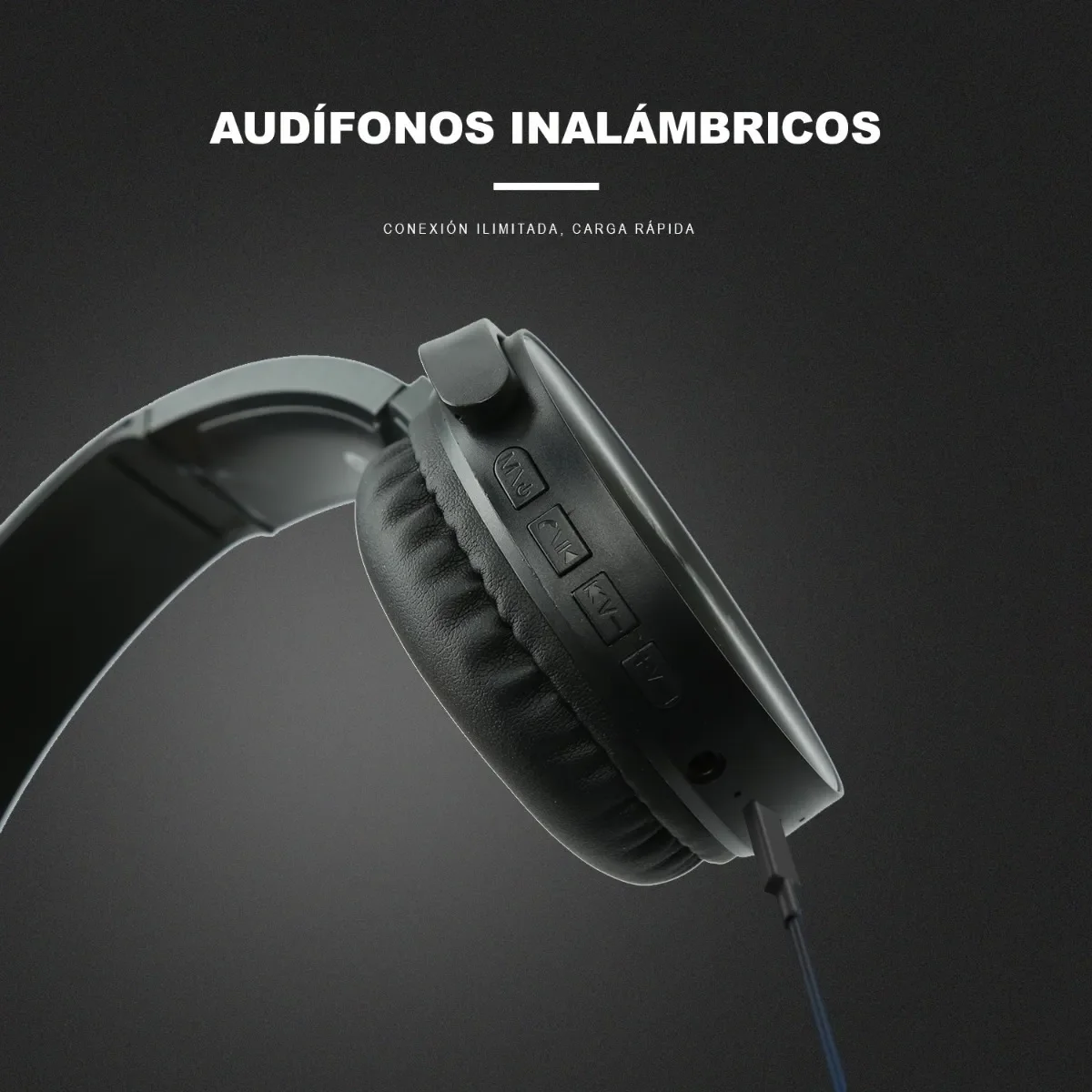 1 Hora Audifonos Inalambricos Headphone 5.0 Extra Bass Duracion 30 Hrs