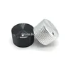 Silver Black Aluminum Alloy Potentiometer Amplifier knob Switch Cap 25MM * 16MM hole 6MM Hexagon Socket Screw