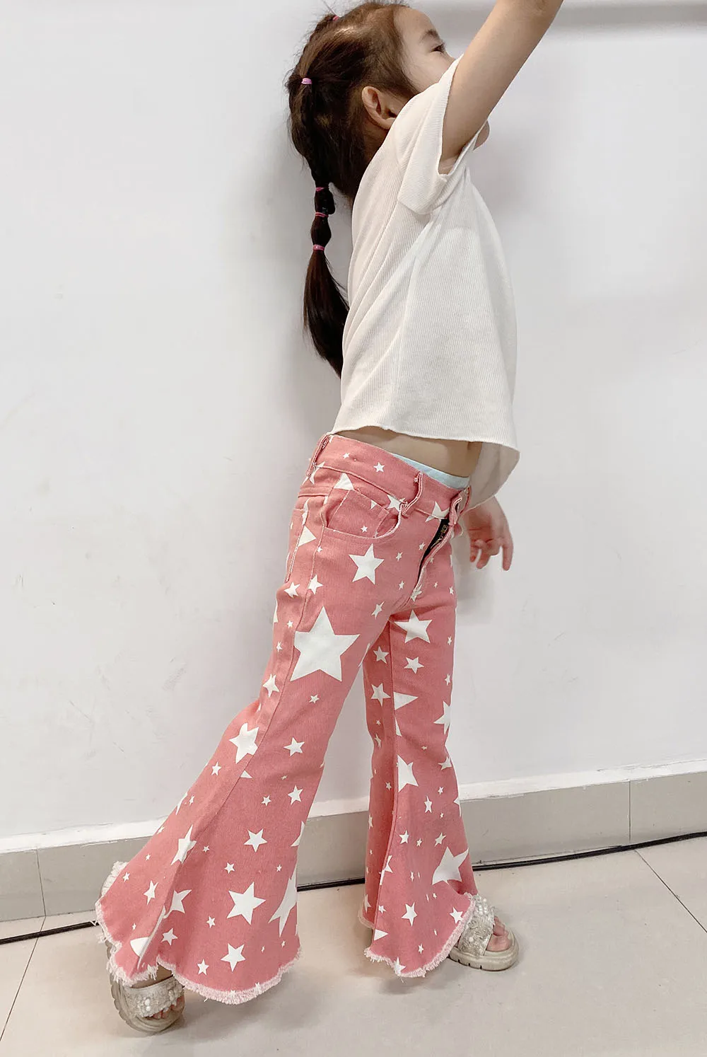 light pink bell bottoms