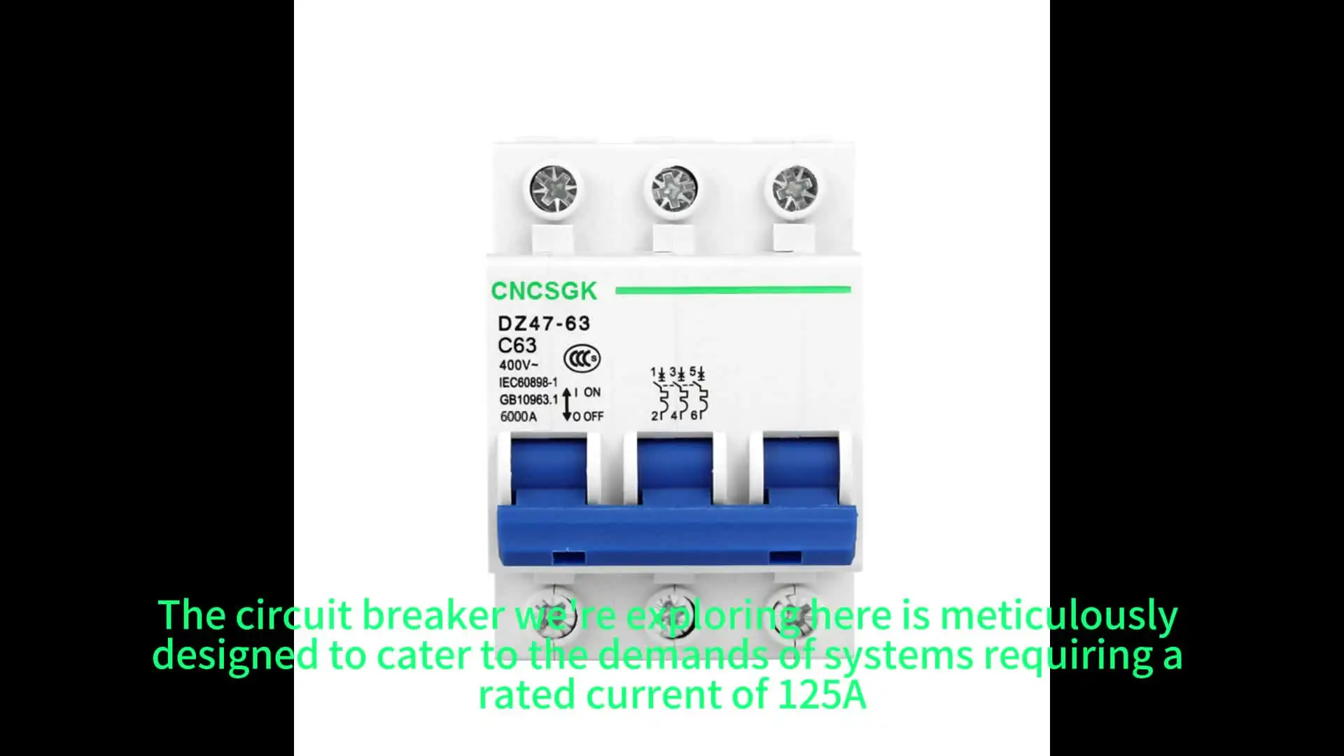 DC DZ47-63 Circuit Breaker – 24V/48V/96V, 40A/63A/32A, 1-Pole, For Solar & DC Power Systems (63A)
