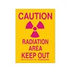 Legend"Caution Radiation Area Keep Out" 10" Height 7" Width Magenta on Yellow warning signs radioactive Radiation and Laser Sign