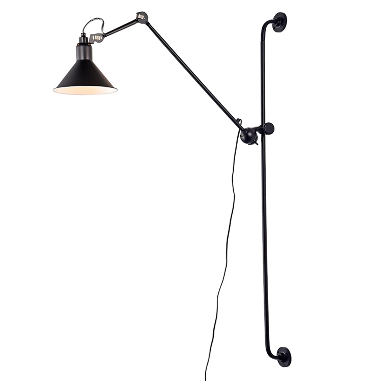 Hot selling vintage black swing arm wall led light