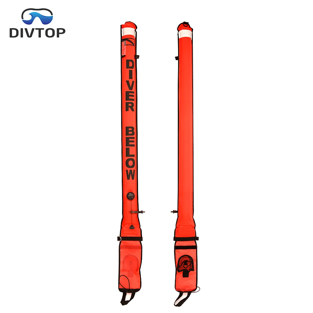6ft Diving Open Bottom Surface Marker Buoy Smb With High Visibility