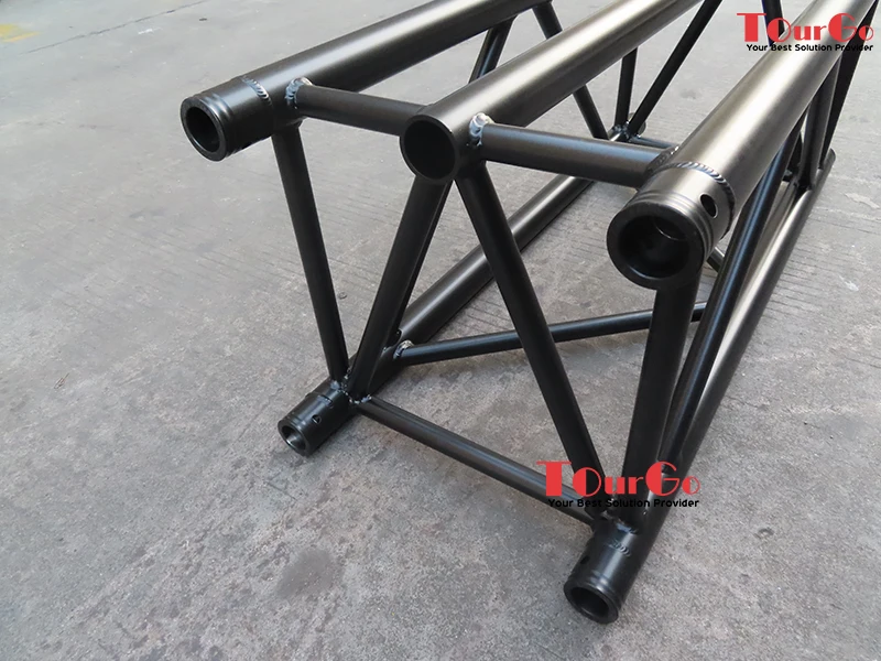 TourGo 400mm 5-Chord Linear Aluminum Black Spigot Truss for Hanging Lights and LED Screen