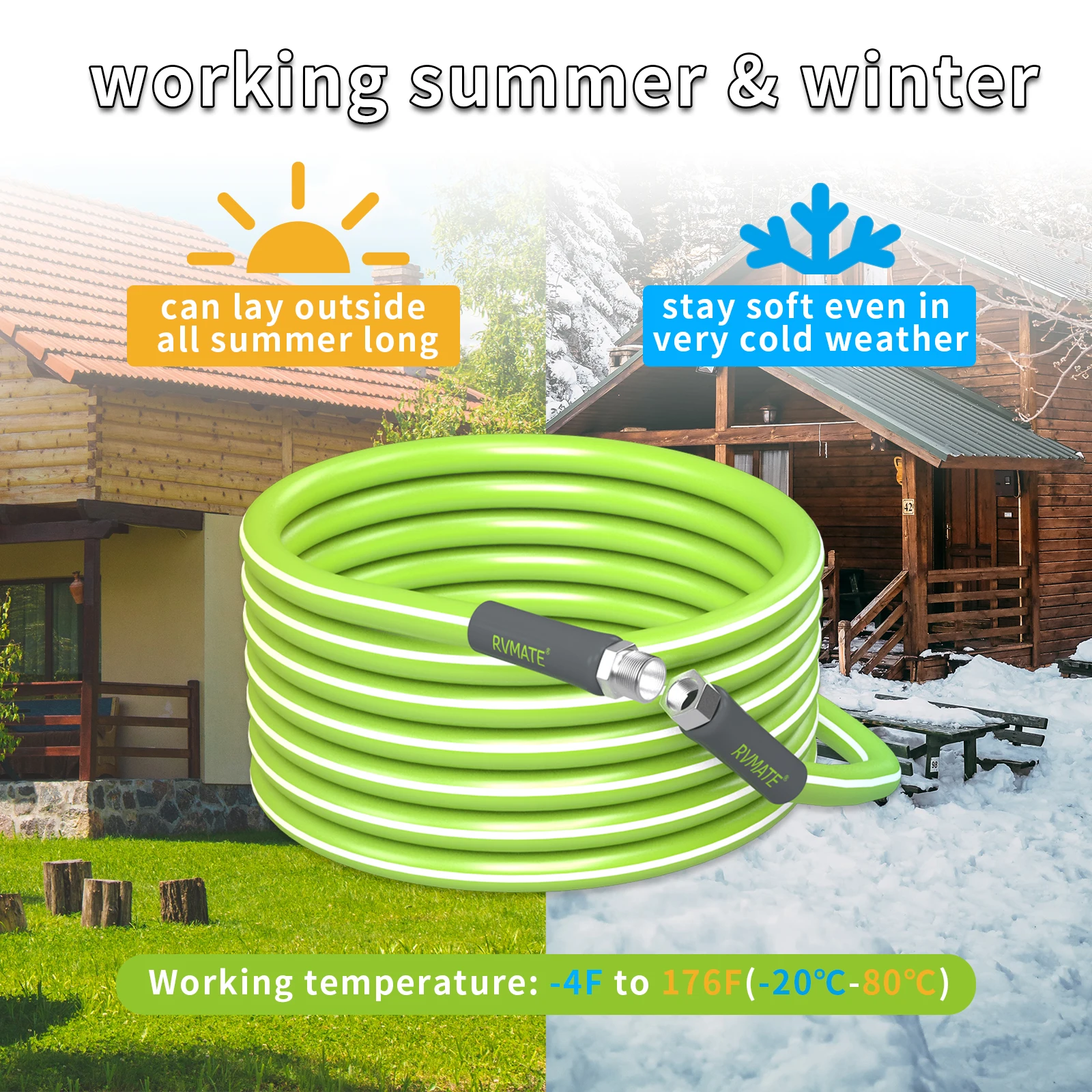 25ft Rv Water Hose,5/8'' Premium Drinking Water Hose Lead Free For