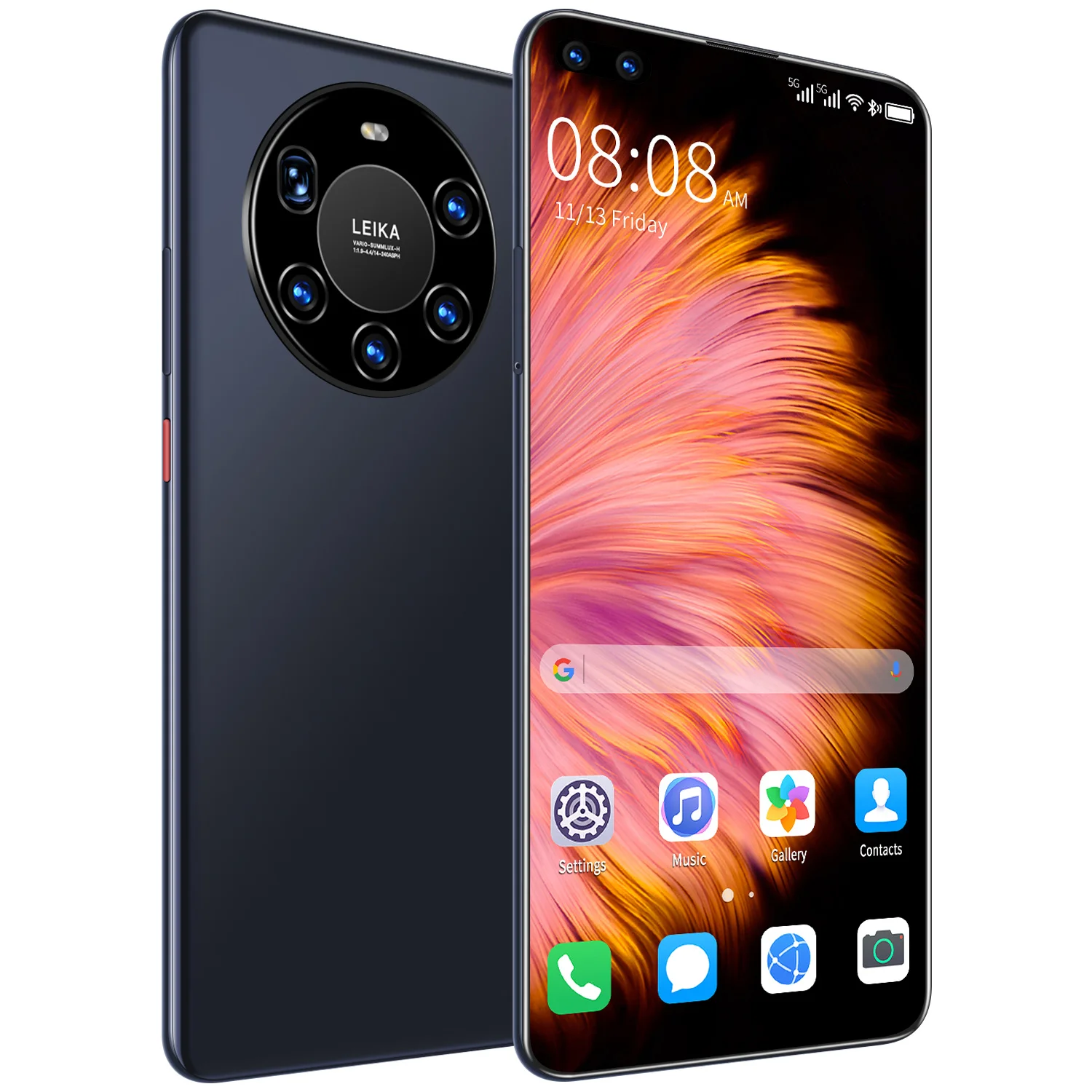 

Hot Selling Mate 40 Pro+ face fingerprint unlock full Display Android 10.0 CellPhone Smart Mobile Phone, Black yellow green white