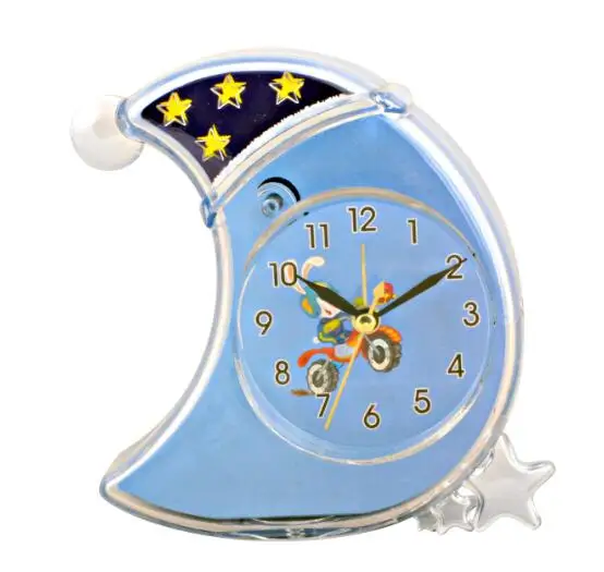 塑料贪睡儿童月亮表闹钟与光