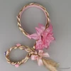 Factory wholesale fashion kid gir pricessl wig long braids hoop flowers headband for Rapunzel Hair Accessory