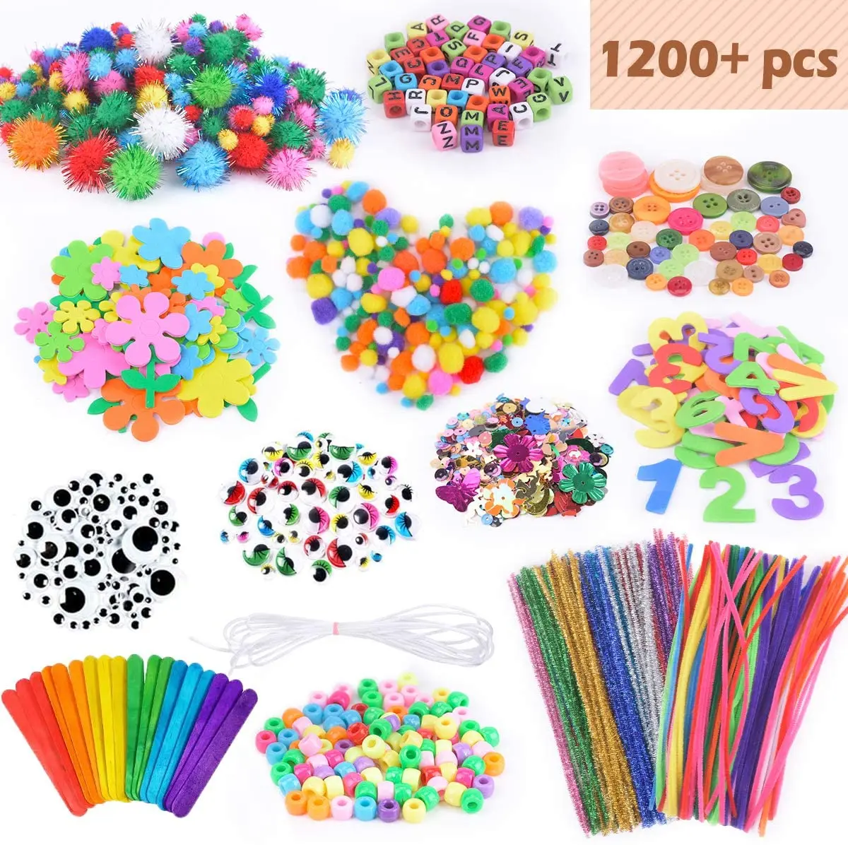 Diy Assorted Craft Art Pom Pom Ball In Toys For Kids Activities - Buy ...