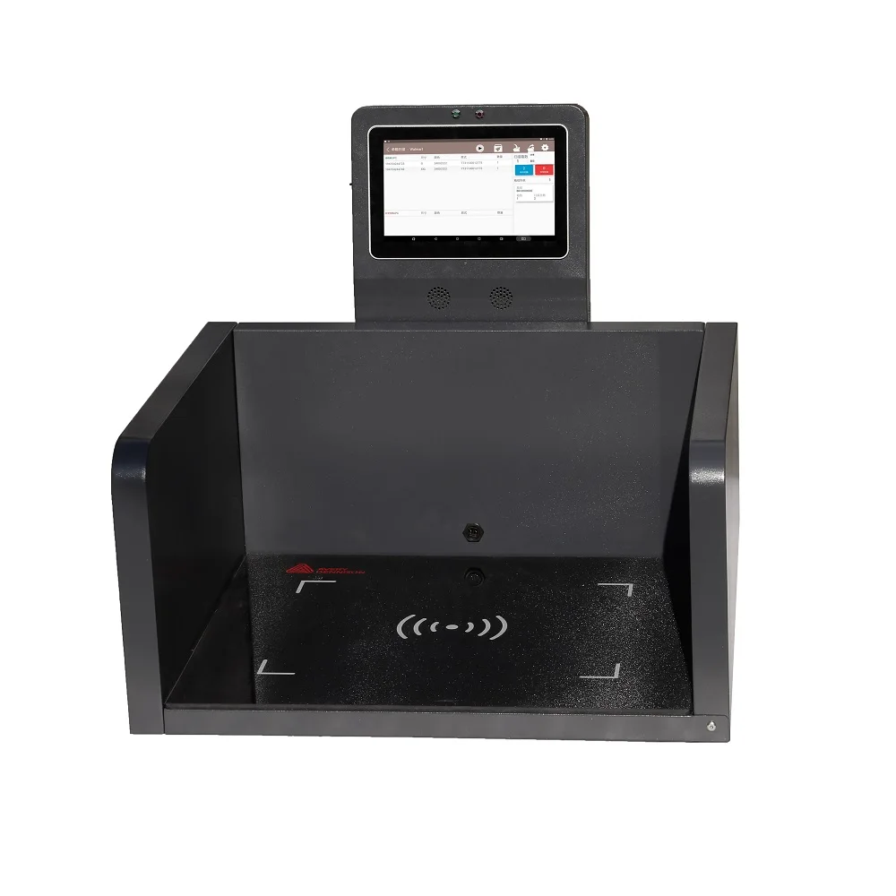UHF RFID Smart Self Checkout Kiosk with 16.5-Inch Touch Screen & 2D ...