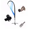 F0022R Outdoor Flying Banner Festival Table Flag Stand Beach Pole Teardrop Flag