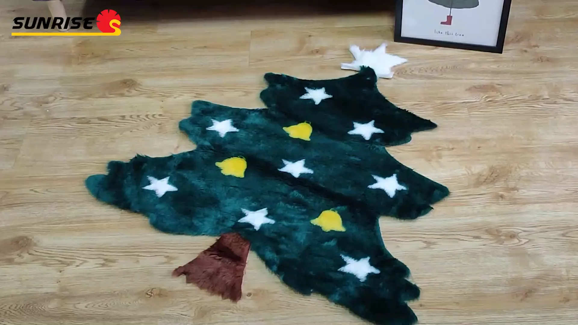 Imitation Fur Christmas Tree Design Rug For Home Decoration Buy