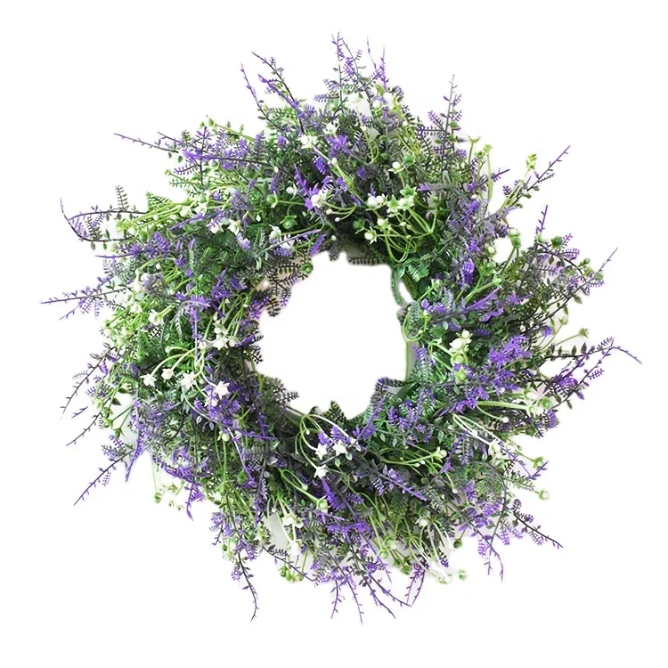 Artificial Flower Wreath Cheap Julibrissin Plant Flower Wreath