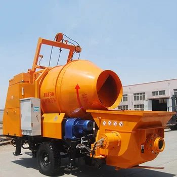40立方米移动式迷你水泥泵机电动便携式beton混合机泵