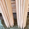 low price garden durable broom stick hard wooden grassland lawn natural wood rake handle