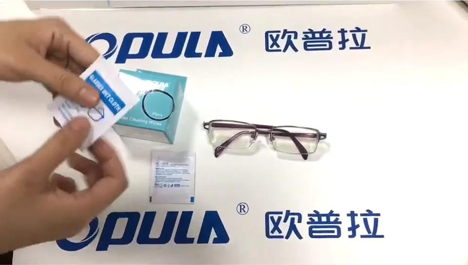 Opula Individually Wrapped Optical Lens Eyeglasses Cleaning Wet Wipes